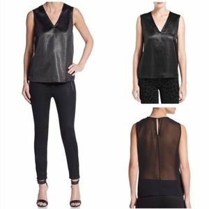 J Brand Black Snakeskin Motif - Riley Top